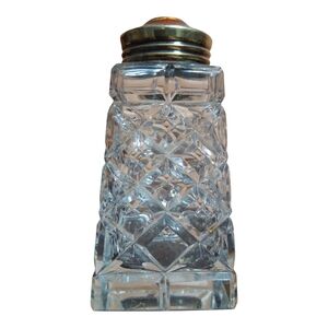 Crystal Salt Shaker with Gold Lid